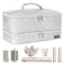 ZRRAJOY Double Layer Storage Case For Shark Flexstyle Travel Carrying Case For Shark 430440 Flexstyle Organizer Bag For Shark FlexstyleDyson Airwrap Styler Attachments Silver