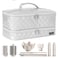 ZRRAJOY Double Layer Storage Case For Shark Flexstyle Travel Carrying Case For Shark 430440 Flexstyle Organizer Bag For Shark FlexstyleDyson Airwrap Styler Attachments Silver