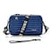 WisePoint Mini Suitcase Crossbody Bag Plastic Mini Suitcase Bag Suitcase Purses Stylish Suitcase Cosmetic Bag with 2 Straps blue