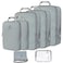 PFEYRPK Lightweight Compression Packing Cubes for Suitcases Compressible Expandable Travel Packing Organizer with Clear Toiletries and Backpack Bag Travel Essentials for Luggage 7 SetGray