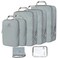 PFEYRPK Lightweight Compression Packing Cubes for Suitcases Compressible Expandable Travel Packing Organizer with Clear Toiletries and Backpack Bag Travel Essentials for Luggage 7 SetGray