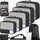 BAGAIL 9 Set Packing Cubes with Packing List Luggage Packing Organizers for Travel Accessories Black