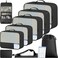 BAGAIL 9 Set Packing Cubes with Packing List Luggage Packing Organizers for Travel Accessories Black