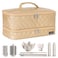 ZRRAJOY Double Layer Storage Case For Shark Flexstyle Travel Carrying Case For Shark 430440 Flexstyle Organizer Bag For Shark FlexstyleDyson Airwrap Styler Attachments Gold