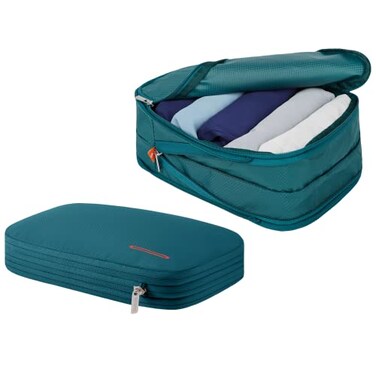 Bee Nesting BeeNesting Compression Packing Cubes 2 set for travel Small Luggage Organizer Bags for BackPack SM 4L9L Dark green
