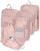 Bunnychill 8 Set Compression Packing Cubes for Travel Portable Zipper Packing Cube for Cloting Expandable Space Saver Storage Luggage Organizer Bags for SuitcasesPink