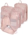 Bunnychill 8 Set Compression Packing Cubes for Travel Portable Zipper Packing Cube for Cloting Expandable Space Saver Storage Luggage Organizer Bags for SuitcasesPink
