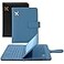 Melsbrinna UnisexAdults RFID Blocking Travel Passport CoverCase Cute Passport Wallet with 10 Compartments Black Blue