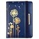 Coco Rossi Womens Fashion Dandelion Passport Wallet Blue RFID Blocking 7 Compartments Faux Leather