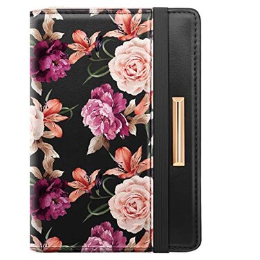 Coco Rossi Passport Holder Cover RFID Blocking Cute Slim Travel Passport Wallet for WomenBlack