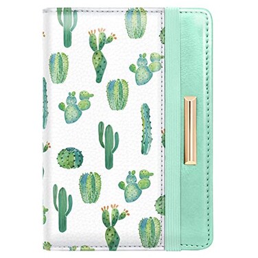 Coco Rossi Passport Holder CoverTraveling Passport Case Cute Passport Wallet for WomenCactus