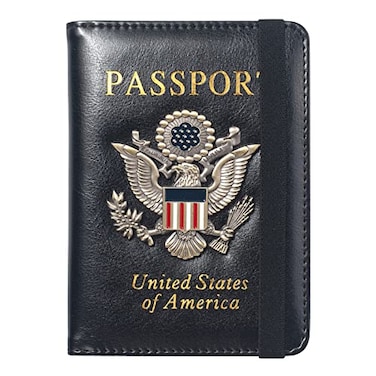 FACATH Premium Passport Holder for Travel RFID Blocking Passport Cover Slim Durable TravelFriendly Passport Wallet Keep Your Documents Safe Organized Black