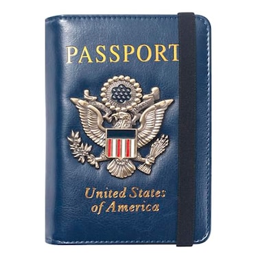 FACATH Premium Passport Holder for Travel RFID Blocking Passport Cover Slim Durable TravelFriendly Passport Wallet Keep Your Documents Safe Organized Navy Blue