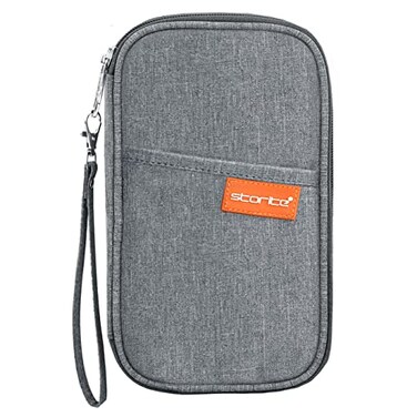 Storite Passport Holder Cover Wallet Grey Nylon