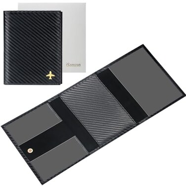 iSamzan Pilot Wallet Passport Holder Microfiber Fabric Leather Pilot Passport Wallet Accessories