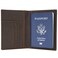 POLARE ORIGINAL Polare Slim RFID Blocking Leather Passport Holder Travel Bifold Wallet For Men