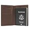 POLARE ORIGINAL Polare Functional RFID Blocking Leather Passport Holder Travel Bifold Wallet For MenDark Brown