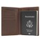 POLARE ORIGINAL Polare Functional RFID Blocking Leather Passport Holder Travel Bifold Wallet For MenDark Brown