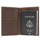 POLARE ORIGINAL Polare Functional RFID Blocking Leather Passport Holder Travel Bifold Wallet For MenDark Brown
