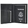 POLARE ORIGINAL Polare Mens Slim RFID Blocking Leather Passport Holder Travel Bifold Wallet Black