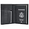 POLARE ORIGINAL Polare Mens Slim RFID Blocking Leather Passport Holder Travel Bifold Wallet Black