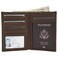 POLARE ORIGINAL Polare Luxury RFID Blocking Leather Passport Holder Travel Wallet For Men and Women Dark Brown Compass