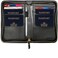 Excello Global Products Leather Travel Wallet Passport Holder Black Split Grain Leather
