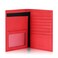 HISCOW Italian Leather Passport Holder for Travel RFID Blocking Wallet Cover with Secure Organizer for Men Women US Foreign Trips Red