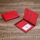 HISCOW Italian Leather Passport Holder for Travel RFID Blocking Wallet Cover with Secure Organizer for Men Women US Foreign Trips Red
