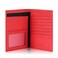HISCOW Italian Leather Passport Holder for Travel RFID Blocking Wallet Cover with Secure Organizer for Men Women US Foreign Trips Red