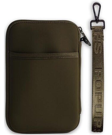 POPUPS Passport Travel Wallet for Women Large Multiple Document Organizer and Holder with Wristlet Safari Green