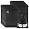 COIDEA 12 Pack Large Shoe Bags for Packing with Clear Window Dustproof Drawstring Travel Shoe Storage Bags for Men Women Black