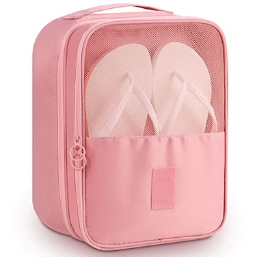 Mossio Travel Accessories Water Resistant Portable Gym Golf Shoe Bag Light Pink