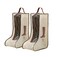 Rikyo 2 Set Boot Storage Portable Short Tall Boots Protector Bag DustFree Travel Shoe Sleeves Clear Cover for Sneakers BeigeTall