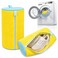 Daszerx Shoe Washing Machine Bag 2 Pack 360 SelfLocking Zipper Shoe Washing Bag for Washer and Dryer Reusable HeavyDuty Microfiber Cleaning Set for Sneakers Boots Athletic Footwear Yellow