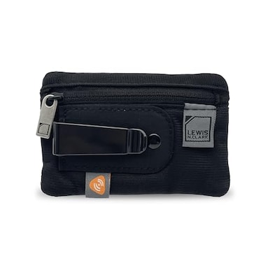 Lewis N. Clark Lewis N Clark RFIDBlocking Hidden Clip Stash Travel Belt Wallet Black One Size