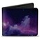 Buckle-Down BuckleDown mens Buckledown Pu Bifold Bi Fold Wallet Multicolor Galaxy 40 x 35 US