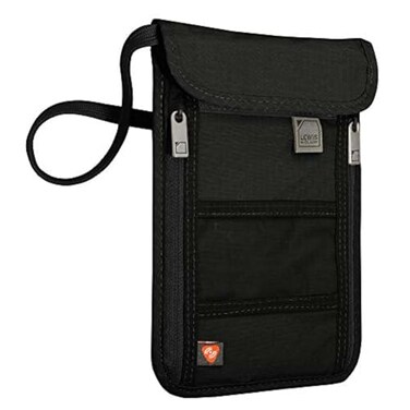 Lewis N. Clark Lewis N Clark RFID Blocking Stash Neck Wallet Travel Pouch Passport Holder for Women Men Black
