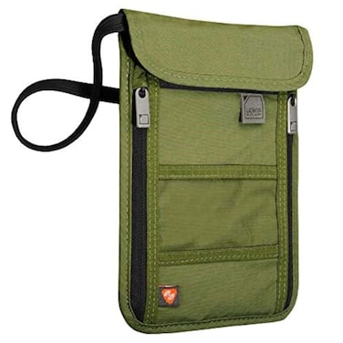 Lewis N. Clark Lewis N Clark Mens RFID Blocking Stash Wallet Travel Neck Pouch Passport Holder for Women Men Olive One Size