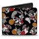 Buckle-Down BuckleDown mens Buckledown Bifold Bugs Bunny Bi Fold Wallet Orange Red 40 x 35 US
