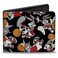 Buckle-Down BuckleDown mens Buckledown Bifold Bugs Bunny Bi Fold Wallet Orange Red 40 x 35 US