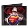 Buckle-Down BuckleDown Canvas Bifold Wallet Superman Forever Clark KentSuperman TransitionShield BlackRed