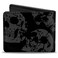 Buckle-Down BuckleDown Mens Buckledown Pu Bifold Bi Fold Wallet Mutlicolor Black skull 40 x 35 US