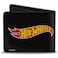 Buckle-Down BuckleDown Mattel Wallet Bifold Hot Wheels Classic Flame Logo Black Red Yellow Vegan Leather