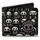 Buckle-Down BuckleDown Skelanimals Wallet Bifold Skelanimals Dead Animals Need Love Too Black White Red Vegan Leather