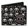 Buckle-Down BuckleDown Skelanimals Wallet Bifold Skelanimals Dead Animals Need Love Too Black White Red Vegan Leather