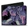 Buckle-Down BuckleDown Hasbro Wallet Bifold Transformers Shockwave Poses and Decepticon Shield Purples Vegan Leather