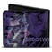 Buckle-Down BuckleDown Hasbro Wallet Bifold Transformers Shockwave Poses and Decepticon Shield Purples Vegan Leather