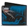 Buckle-Down BuckleDown Hasbro Wallet Bifold Transformers Autobot Gradient Shield and Circuitry Black Blue Vegan Leather