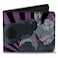Buckle-Down BuckleDown Hasbro Wallet Bifold Transformers Megatron Blaster and Standing Poses Black Purple Vegan Leather